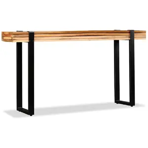 Comparateur de prix : vidaXL Table console Bois de récupération massif réglable