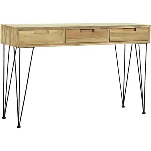 Comparateur de prix : vidaXL Table console 120 x 35 x 76 cm Teck massif