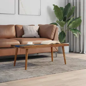 Comparateur de prix : vidaXL Table basse Teck Résine 100 x 50 x 40 cm