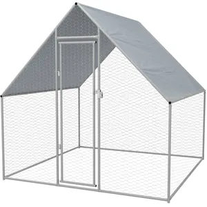 Comparateur de prix : vidaXL Cage extérieure pour poulets Acier galvanisé 2 x 2 x 1,92 m