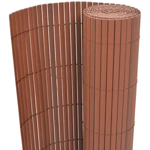Comparateur de prix : vidaXL Clôture de jardin Double face PVC 90 x 500 cm Marron
