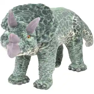 Comparateur de prix : vidaXL Jouet en peluche Dinosaure Tricératops Vert XXL