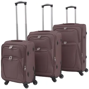 Comparateur de prix : vidaXL Jeu de valises souples 3 pcs Couleur de café