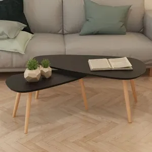 Comparateur de prix : vidaXL Ensemble de tables basses 2 pcs Bois de pin massif Noir