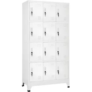 Comparateur de prix : vidaXL Armoire à casier avec 12 compartiments 90x45x180 cm