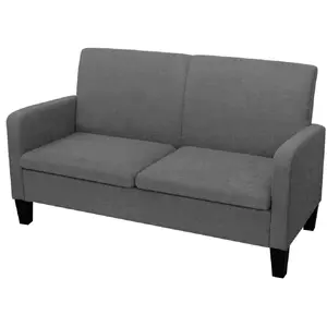 Comparateur de prix : vidaXL Canapé à 2 places 135 x 65 x 76 cm Gris foncé