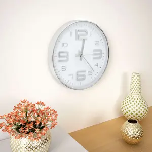 Comparateur de prix : vidaXL Horloge murale 30 cm Argenté