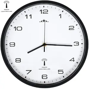 Comparateur de prix : vidaXL Horloge murale radioguidée Mouvement à quartz 31 cm Blanc/noir