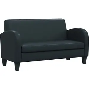 vidaXL Canapé à 2 places Cuir synthétique Noir pas cher