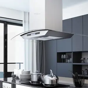 vidaXL Hotte îlot avec écran tactile LCD et capteur 90 cm 756 m³/h LED
