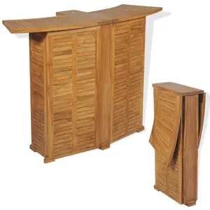 Comparateur de prix : vidaXL Table pliable de bar 155x53x105 cm Bois de teck solide
