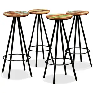 Comparateur de prix : vidaXL Tabourets de bar lot de 4 bois massif de récupération