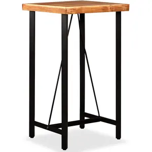 Comparateur de prix : vidaXL Table de bar Bois massif d'acacia 60x60x107 cm