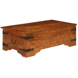 Comparateur de prix : vidaXL Table basse Bois d'acacia solide avec finition miel 110x55x35cm
