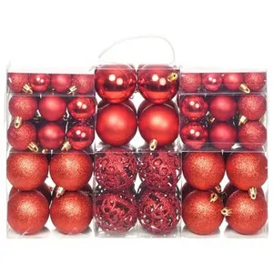 Comparateur de prix : vidaXL Ensemble de boules de Noël 100 pcs 3/4/6 cm Rouge
