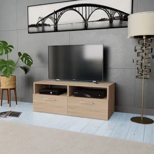 vidaXL Meuble TV Aggloméré 95 x 35 x 36 cm Chêne