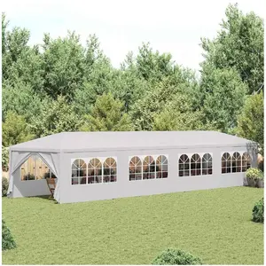 Comparateur de prix : VIDAXL Tonnelle de Jardin Blanc Tentes Belvédères Pavillon Chapiteau Fête 91429