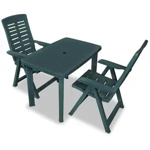 Comparateur de prix : vidaXL Vidaxl Ensemble De Bistro 3 Pcs Plastique Vert