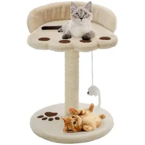 Comparateur de prix : vidaXL Arbre à chat avec griffoir en sisal 40 cm Beige et Marron