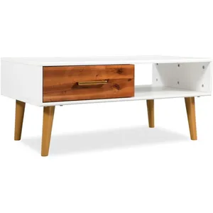 Comparateur de prix : vidaXL Table basse Bois d'acacia massif 90 x 50 x 40 cm