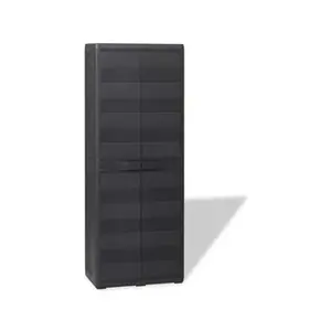 Comparateur de prix : vidaXL Armoire de rangement de jardin avec 3 étagères Noir