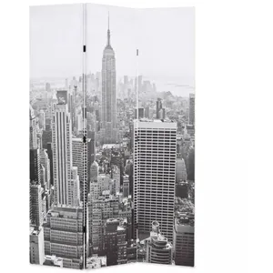 Comparateur de prix : vidaXL Cloison de séparation pliable 120x170 cm New York Noir et blanc