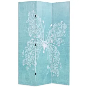 Comparateur de prix : vidaXL Cloison de séparation pliable 120 x 170 cm Papillon Bleu