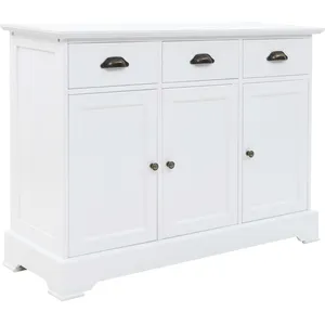 Comparateur de prix : vidaXL Buffet avec 3 portes MDF et Bois de pin 105x35x77,5 cm