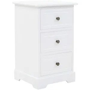 Comparateur de prix : vidaXL Table de chevet MDF et bois de pin 35x32x59 cm
