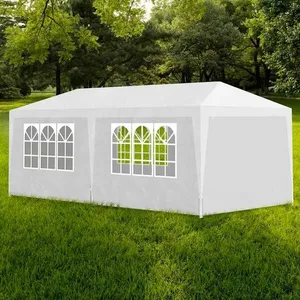 vidaXL Tente de réception 3 x 6 m Blanc pas cher