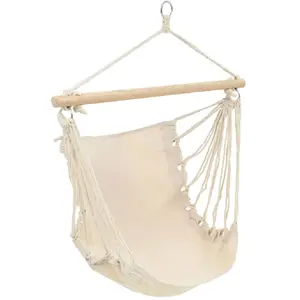 Comparateur de prix : vidaXL Hamac couleur crème 185 x 125 cm