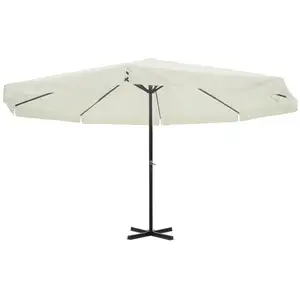 Comparateur de prix : vidaXL Parasol blanc aluminium 500 cm