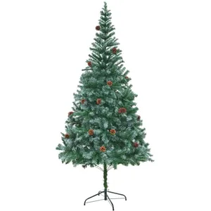 Comparateur de prix : vidaXL Arbre de Noël artificiel avec pommes de pin 210 cm