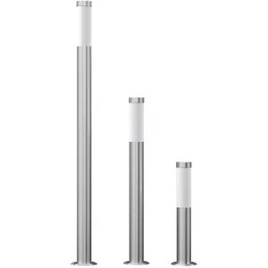 Comparateur de prix : vidaXL Ensemble de 3 lampes de jardin étanches Acier inoxydable