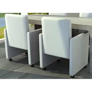 Comparateur de prix : vidaXL Chaises à manger lot de 2 blanc similicuir