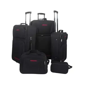 Comparateur de prix : vidaXL Set de valises noires 5 pièces