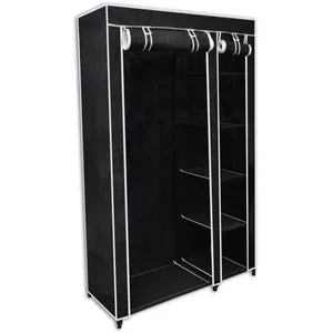 Comparateur de prix : vidaXL Garde-robe pliable Noir 110 x 45 x 175 cm