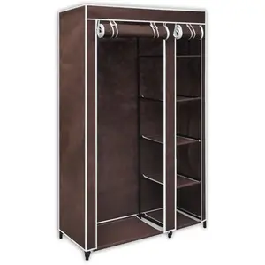 vidaXL Garde-robe Tissu Marron