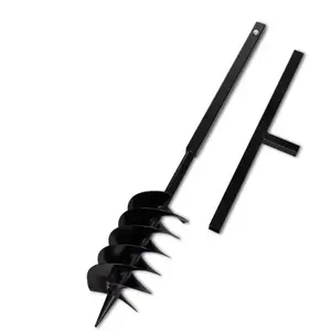 vidaXL Tarière de sol avec mèche de tarière 150 mm Acier Noir pas cher