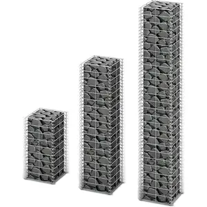 vidaXL 3 gabions en fil galvanisé pas cher
