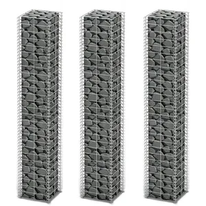 Comparateur de prix : vidaXL Jeu de panier de gabion 3 pcs Fil galvanisé 25 x 25 x 150 cm