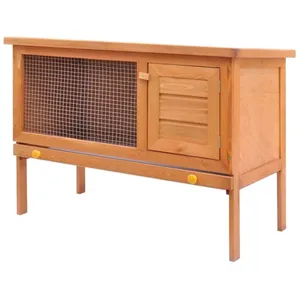 Comparateur de prix : vidaXL Clapier d'extérieur Enclos pour petits animaux 1 niveau Bois