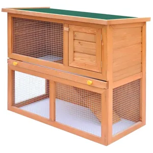 Comparateur de prix : vidaXL Clapier d'extérieur Enclos pour petits animaux 1 porte Bois