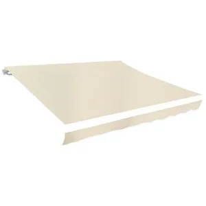 Comparateur de prix : vidaXL Vidaxl Toit D'auvent Toile Crème 3 X 2,5 M (Cadre Non Inclus)