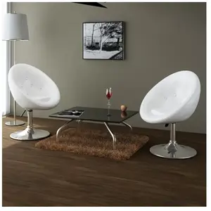 Comparateur de prix : vidaXL Tabourets de bar 2 pcs blanc similicuir