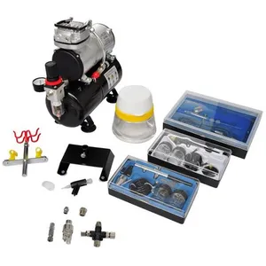 Comparateur de prix : vidaXL Kit de compresseur d'aérographe avec 3 pistolets