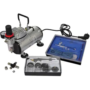 Comparateur de prix : vidaXL Kit de compresseur d'aérographe avec 2 pistolets