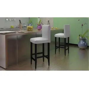 Comparateur de prix : vidaXL Tabourets de bar lot de 4 blanc similicuir