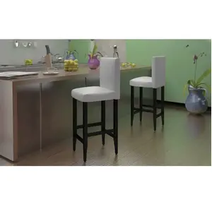 Comparateur de prix : vidaXL Tabourets de bar lot de 6 blanc similicuir