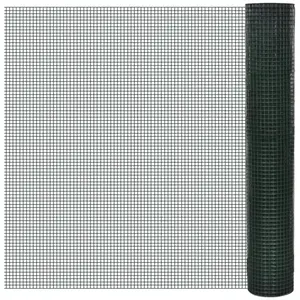Comparateur de prix : vidaXL Grillage acier galvanisé et revêtement en PVC 10x1 m vert
